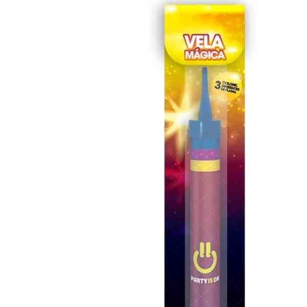 VELA MAGICA 12CM. UN COLOR PARTY IS ON C.12